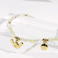 布丁狗喜拿一起玩系列-Pompompurin天然黃水晶餅乾純銀手鍊