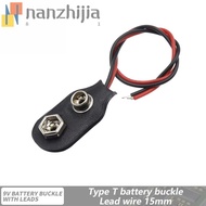 NANZHIJIA 10Pcs Battery Holder Clip, Soft Hard Shell I / T Type Cable Battery Clip Connector, Snap o