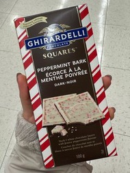 Ghirardelli Chocolate Square Peppermint Bark 100g Dark & white chocolate layers with peppermint flav