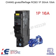 CHANG RCBO เซอร์กิตกันไฟดูด 1P 16A 20A 32A 40A 1Pole 30mA 10kA รุ่น RO1 Plug-on ช้าง ตราช้าง เซอร์กิ