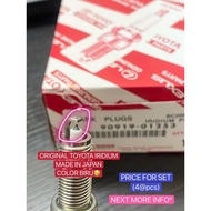 ORIGINAL TOYOTA WISH SEPET ZGE20 ALTIS 1.8/2.0(2009&gt;) HARRIER ZSU60 IRIDIUM SPARK PLUG 90919-01253