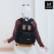 Araize Black Vintage Backpack - Premium Men's and Women's School, College, and Work Backpack