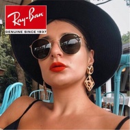 [NuoLi] RayBan original real gold 100%/black sunglasses for women