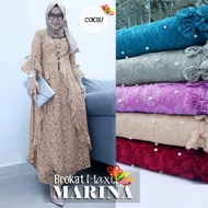 TK GAMIS MAXI FULL BRUKAT MARINA / MAXI MARINA FULL BRUKAT IMPORT / GAMIS WANITA MUSLIM / GAMIS CANT