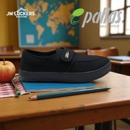 PALLAS Kasut Sekolah Kanvas Tali lekat Budak Hitam/ Junior's  Strap School Shoe 204-031-BK