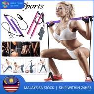 Portable Pilates Bar Kit Yoga Exercise Pilates Stick Bar for Fitness Foot Loop Home Gym Total Bar