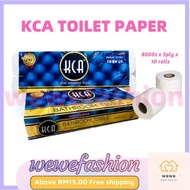 READY STOCK!!![100% Pure Pulp] KCA Bathroom Tissue Toilet Roll 8000 Ply x 3Ply x 10 Rolls