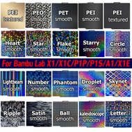 A1 PEI Sheet For Bambu Lab P1P P1S X1 Build Plate 257x257mm PEO PET x1 carbon H1H PEY Spring Steel P