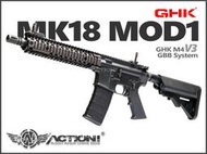 【Action!】補貨中）GHK - MK18 MOD1 V3 GBB氣動槍 (M4 V3) 2024最新 10.3