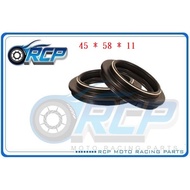 R RCP Front Fork Oil Seal High Pressure Double Spring 45 * 58 * 11 Taiwan-Made Export Products