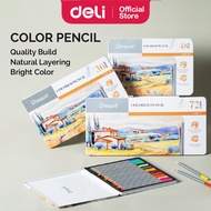 Deli Dmast Professional water-resistant Colour Pencil with Metal Case Color Pensel Warna Set