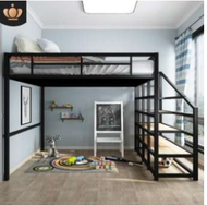 270x175x160cm DOUBLE DECKER WITHOUT MATTRESS LOFT wooden bed japanese premium king bases queen size double home house thick pine australia simple modern Frame kid children child small kecil furniture bedroom Katil Besi Single Steel NSY Bed Frame