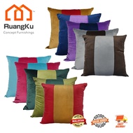 Ruangku. 24"x24" Stripe Velvet Cushion