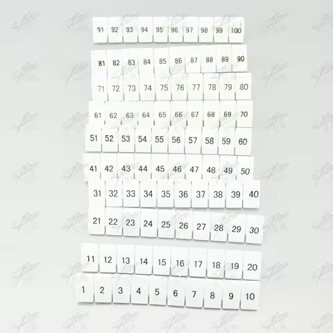 20PCS ZB5 with the word printing type markers UK3N,USLKG3,UKK3 MBKKB-2.5 with the number Din Rail Te