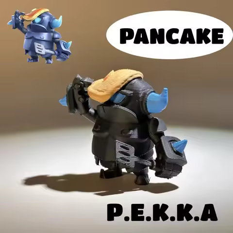 Clash Royale Hand-Painted Mini P.E.K.K.A. - Fan-Made 3D Printed Figurine, Gaming Collectible Desktop
