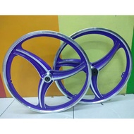 Bicycle 20" aluminium sport rim - 3 batang sabit sepasang