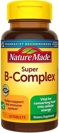 Nature Made Super B-Complex, Helps support the immune system, Vital for converting food into cellular energy, 60 Tablets