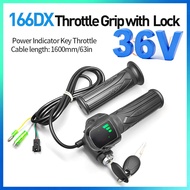 Electric Bicycle Throttle Handle 36V 48V  with Lock Handle Ebike Scooter Accelerator Power Indicator