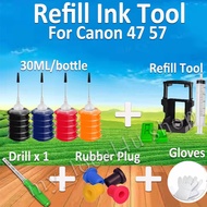 PG47 CL57 ink  PG-47XL CL-57XL refill ink compatible for Canon E400/E410/ E460/E477/E480/E470/E270/E3170