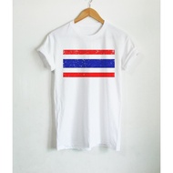 [ Cotton] เสื้อยืดลาย ธงชาติไทย ประเทศไทย Thailand Flag เสื้อยืดสกรีน แขนสั้น คอกลมS-5XL