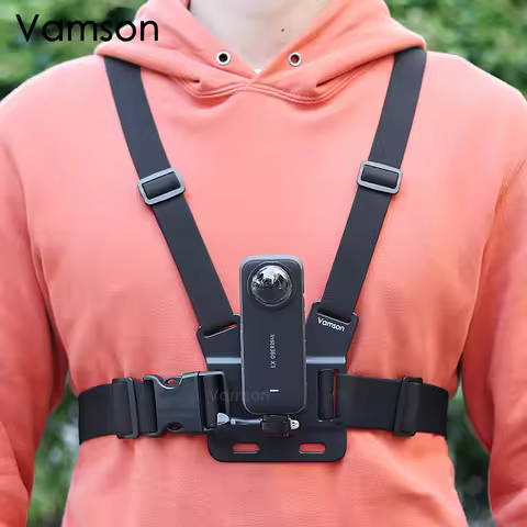 Vamson Chest Strap Mount Belt for Insta360 X3 Gopro 11 Camera Harness Accessories for iPhone 360° Ro