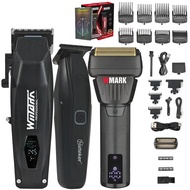 Professional electric hair clipper barbers 3PC set WMARK NG-125 BRDCLIP FA-1981 NG-7982 Hair trimmer