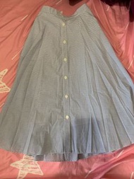 Uniqlo 藍白條紋長裙