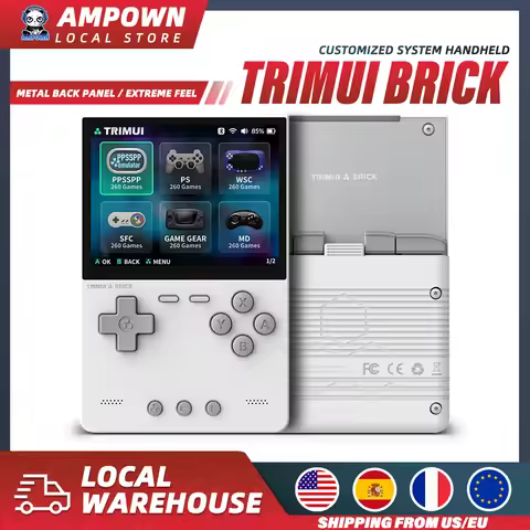 TRIMUI BRICK Handheld Game Console 3.2'' IPS Screen Linux System Trimui UI Metal Back Panel Key LED 