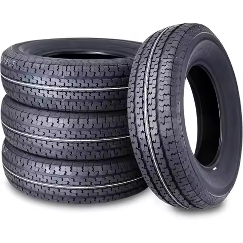 High quality set of 4 Heavy Duty Trailer Tires ST205/75R15 205 75 15 10-Ply Load Range E Steel Belte