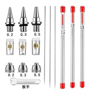 130 Airbrush 131 Pen Nozzle 180 Pen Needle Oxygen Injector Airbrush Replacement Parts Diameter 0.3 0