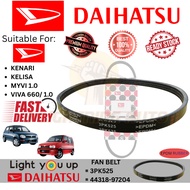 (3PK525) FAN BELT PERODUA VIVA 660/ 1.0, KENARI, KELISA (N) (44318-97204) (DAIHATSU) (EPDM RUBBER)