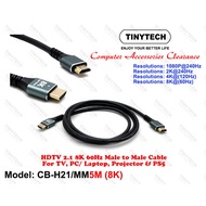 TINYTECH H21 5M HDMI V2.1 8K@60HZ ULTRA HD VIDEO CABLE 60HZ FOR TV PC LAPTOP PROJCTOR PS5 MONITOR