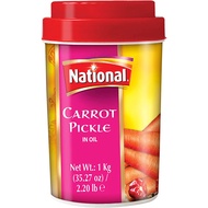National Achar Fresh Carrot Pickel in Mustard Oil, 1kg (Assorted)