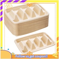 【W】25 PCS Disposable Taco Holders for Party, Taco Tray Holder, Taco Stands for 3 Tacos,for Party