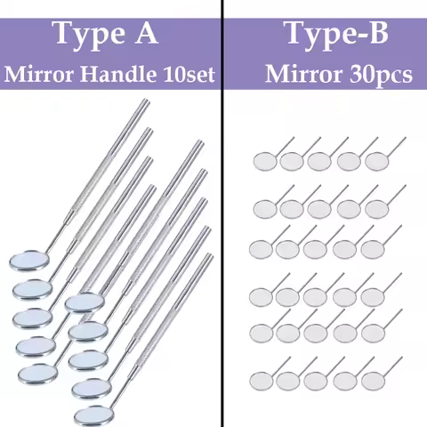 Dental Mirror Mouth Mirror with Handle Dental Orthodontics Hygiene Instrument Teeth Whitening Dentis