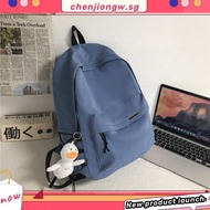 [SG SELLER] Korean Bag Pack Nylon Large Capacity School Bag Pack Simple Backpack Black School Bag fo