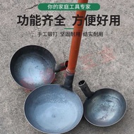 Thick Large Iron Spoon Iron Spoon Long Handle Additive Spoon For Breeding Iron Scoop Dung Scoop Indu