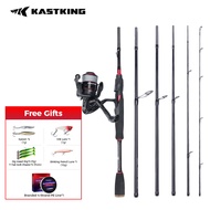 KastKing Spinning Reel and Rod Combo Set Brutus Portable Spinning Fishing Rod and Brutus Spinning Re
