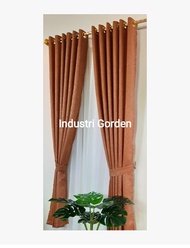 Gorden Polos Jendela Pintu Minimalis Tinggi 200cm Ruang tamu Mewah Blackout import Embos Tebal Origi