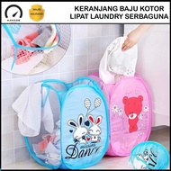 Keranjang Baju Kotor Lipat Karakter Laundry Bag Keranjang Cucian Keranjang Portable Serbaguna Storag