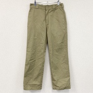 Dickies 工作褲/斜紋棉布褲，拉鍊門襟，卡其色，W30 碼，古著。