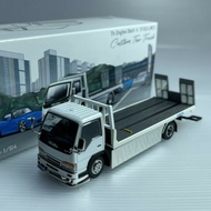 1/64 yes x peako white 63508 diecast isuzu elf truck wrecker road service transport ( sealed )