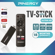 Pinergy TV Stick 4K with Android TV +Miracast HDMI 2.0 2GB RAM+16GM ROM 5GWifi/English Version Andro