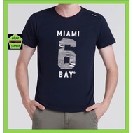 Miami bay Men's Round Neck Shirt Number 6 Model Navy Blue