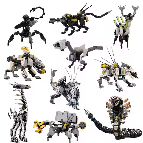 Hot Horizon Zero Dawned Robot Battle Machine Corruptored Eloy Archer Building Blocks Set Game Action