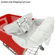 2 In 1 Washable Trolley Protection Comfortable Safety Shopping Cart Cover Phone Holder Polyester Foldable For Baby High Chair