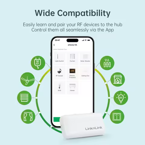 LinknLink eHome Wi-Fi Smart RF Universal Remote Controller for Light ,Ceiling Fan,Roller Shutter,wor