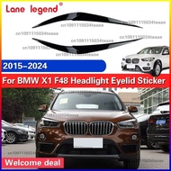 For BMW X1 F48 2015-2024 High Quality Headlight Eyebrow Eyelid Trim Lamp Cover Sticker Car Accessori