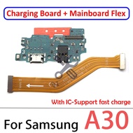 For Samsung A30 USB Charging Port Connector Board + Mainboard Flex