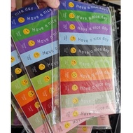 (LP) "Smile Face" Mixed Color Stickers have a nice day Sticker Label Attached/Sealed Glass Attached 
